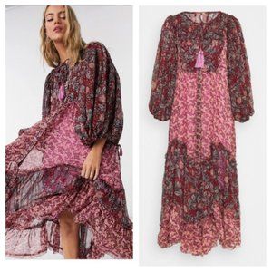 NWT! Free People Estelle Chiffon Maxi Dress
